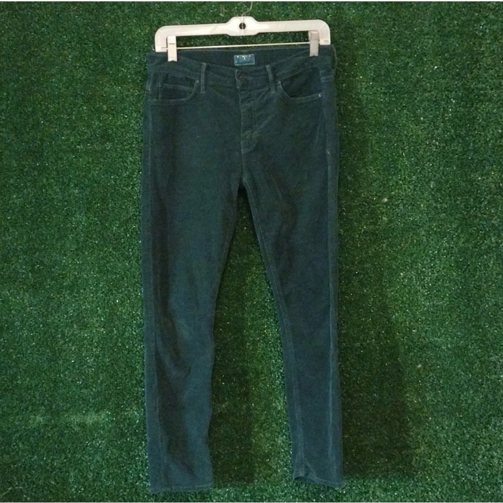 MOTHER The Muse Green Corduroy Pants Sz 29